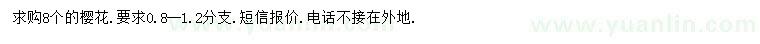 求購(gòu)8公分櫻花