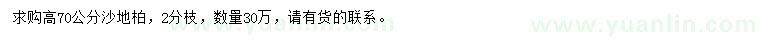 求購(gòu)高70公分沙地柏