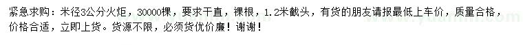 求購(gòu)米徑3公分火炬