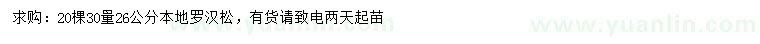 求購30量26公分本地羅漢松