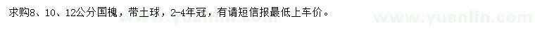 求購8、10、12公分國槐