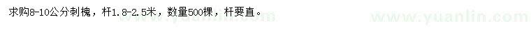 求購8-10公分刺槐