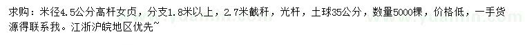 求購(gòu)4.5公分大葉女貞