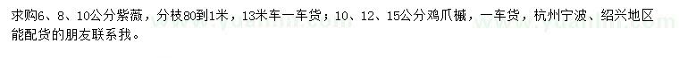 求購(gòu)6、8、10公分紫薇、10、12、15公分雞爪槭