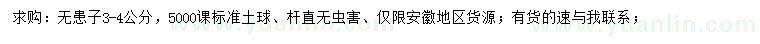 求購3-4公分無患子