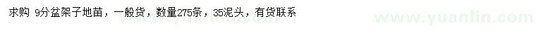 求購9公分盆架子