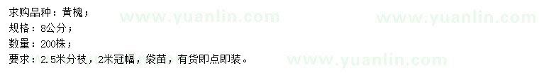 求購8公分黃槐