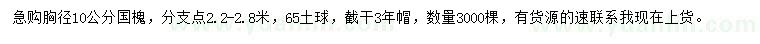 求購胸徑10公分國槐