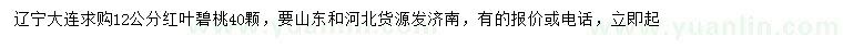 求購12公分紅葉碧桃