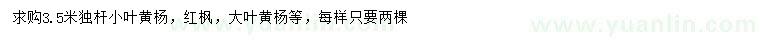 求購小葉黃楊、紅楓、大葉黃楊
