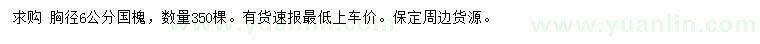 求購(gòu)胸徑6公分國(guó)槐