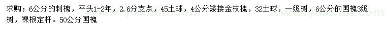 求購(gòu)刺槐、金枝槐、國(guó)槐