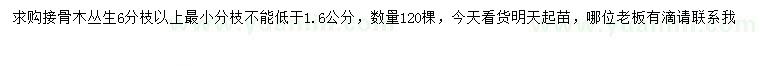 求購(gòu)6分枝以上叢生接骨木