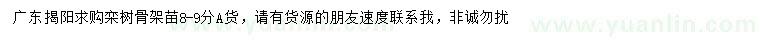 求購(gòu)8-9公分欒樹