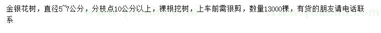求購5-7公分金銀花樹
