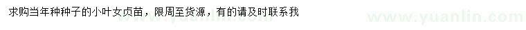求購小葉女貞苗