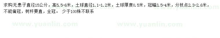 求購15公分無患子