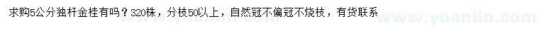 求購5公分金桂
