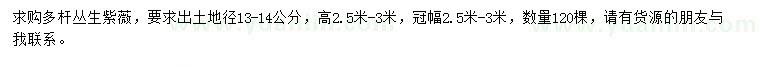 求購地徑13-14公分多桿叢生紫薇