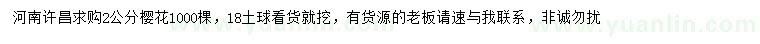 求購(gòu)2公分櫻花