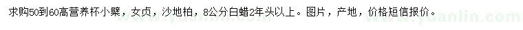 求購小檗、女貞、沙地柏等