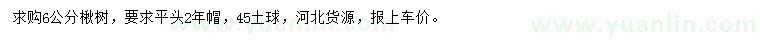 求購(gòu)6公分楸樹