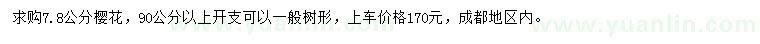 求購7.8公分櫻花