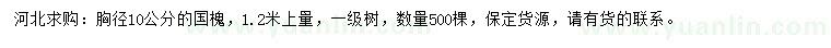 求購胸徑10公分國槐