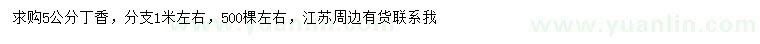 求購5公分丁香