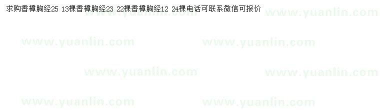求購(gòu)胸徑12、23、25公分香樟
