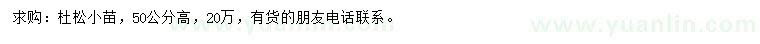 求購(gòu)高50公分杜松