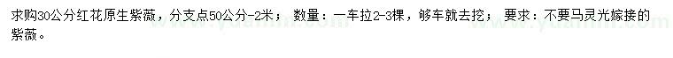 求購(gòu)30公分紅花紫薇