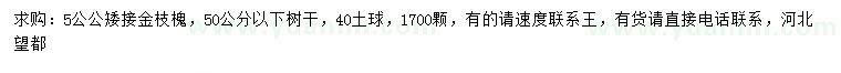 求購5公公金枝槐