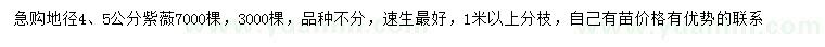 求購地徑4、5公分紫薇