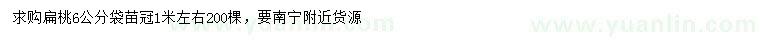 求購6公分扁桃