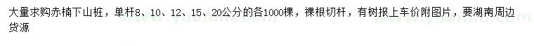 求購8、10、12、15、20公分赤楠