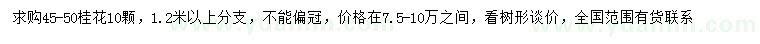 求購45-50公分桂花