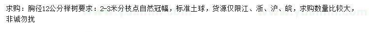 求購胸徑12公分櫸樹