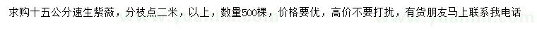 求購15公分速生紫薇
