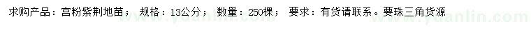求購13公分宮粉紫荊