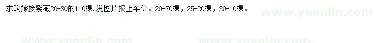 求購20-30公分嫁接紫薇