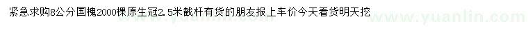 求購(gòu)8公分國(guó)槐
