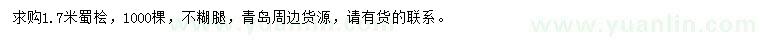 求購1.7米蜀檜