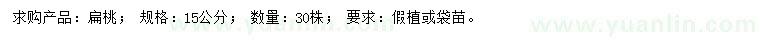 求購15公分扁桃
