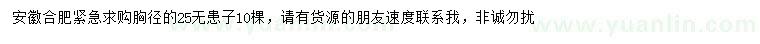 求購胸徑25公分無患子