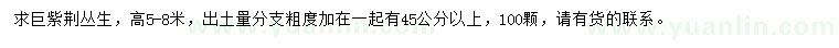 求購(gòu)高5-8米叢生巨紫荊