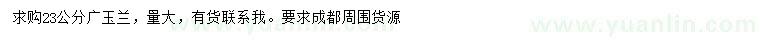 求購(gòu)23公分廣玉蘭