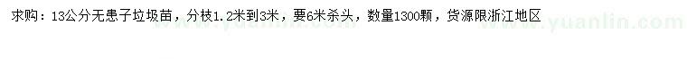 求購(gòu)13公分無(wú)患子