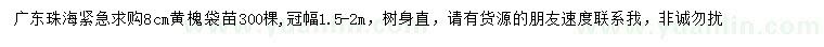 求購8公分黃槐