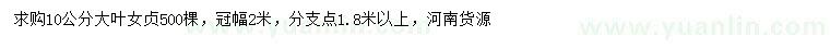 求購(gòu)10公分大葉女貞
